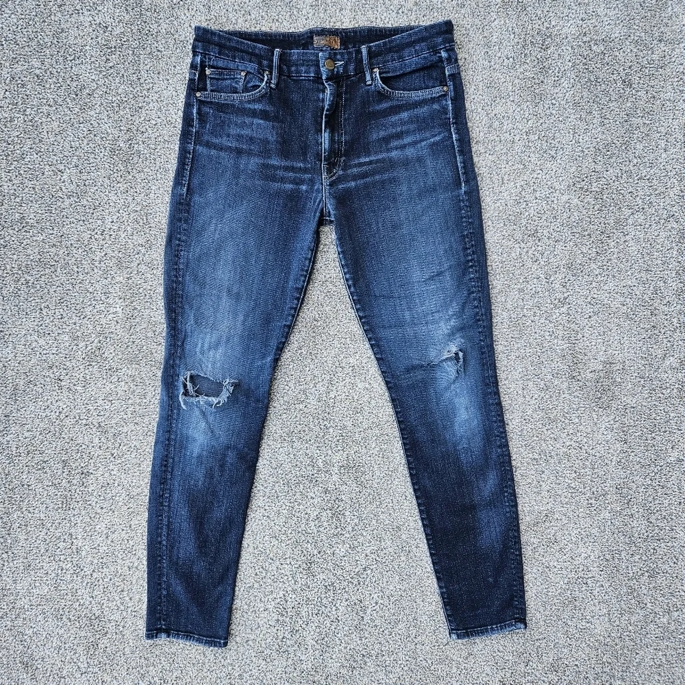 Mother High Waisted Looker Dark Wash Skinny Jeans Stretch Denim Womens Size 31